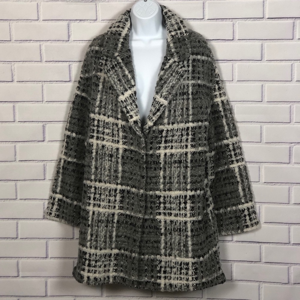 Christian Siriano Wool Blend Sweater Coat Sz M